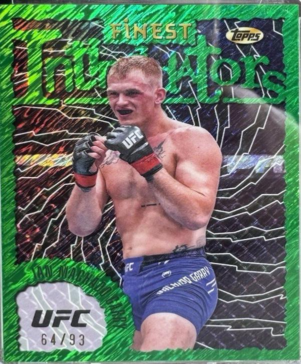 Ian Machado Garry 2024 Topps Finest UFC Intimidators #INT-22 Green Shimmer Refractor