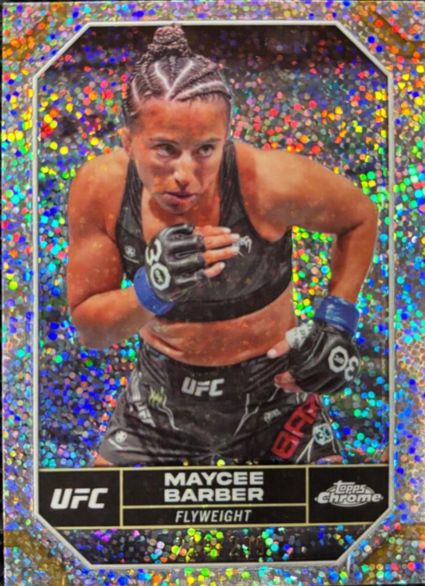 Maycee Barber 2024 Topps Chrome UFC Base #132 Speckle Refractor