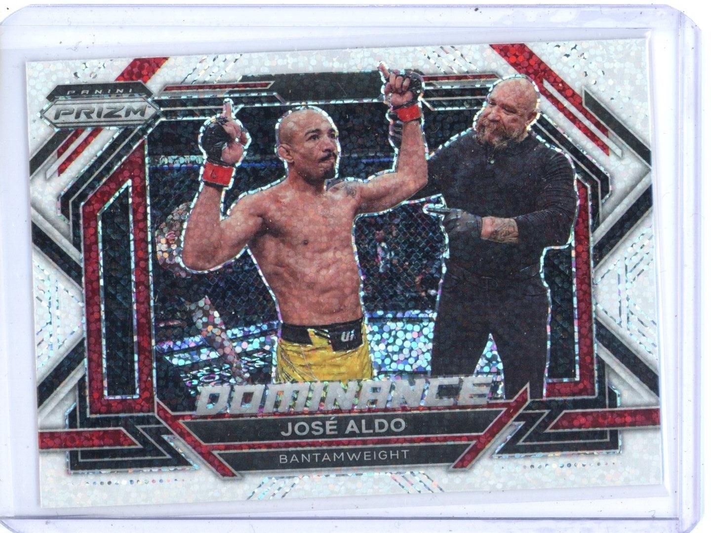 José Aldo 2023 Panini Prizm UFC Dominance #27 White Sparkle