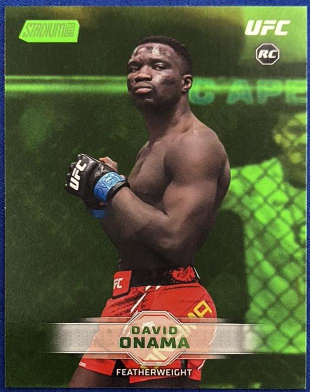 David Onama 2026 Topps Stadium Club UFC Base #175 Lime Green