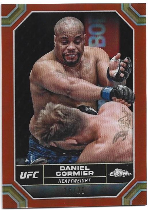 Daniel Cormier 2024 Topps Chrome UFC Base #56 Orange Refractor