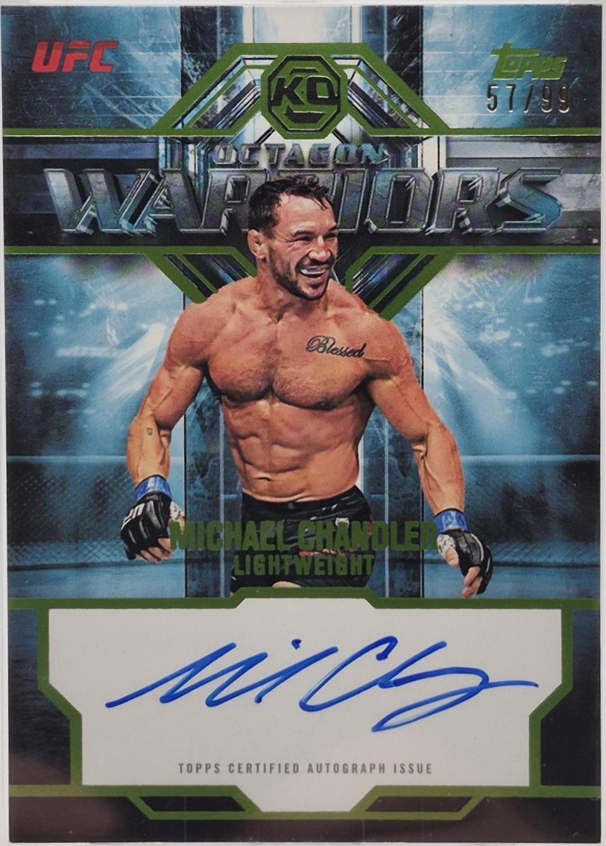 Michael Chandler 2026 Topps Knockout UFC Octagon Warriors #OWS-MC Lime Green