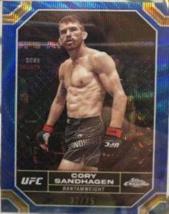 Cory Sandhagen 2024 Topps Chrome UFC Base #50 Blue Wave Refractor