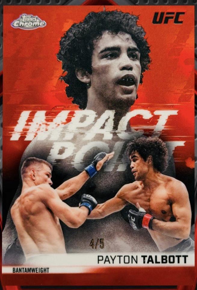 Payton Talbott 2026 Topps Chrome UFC Impact Point #IP-11 Red Refractor