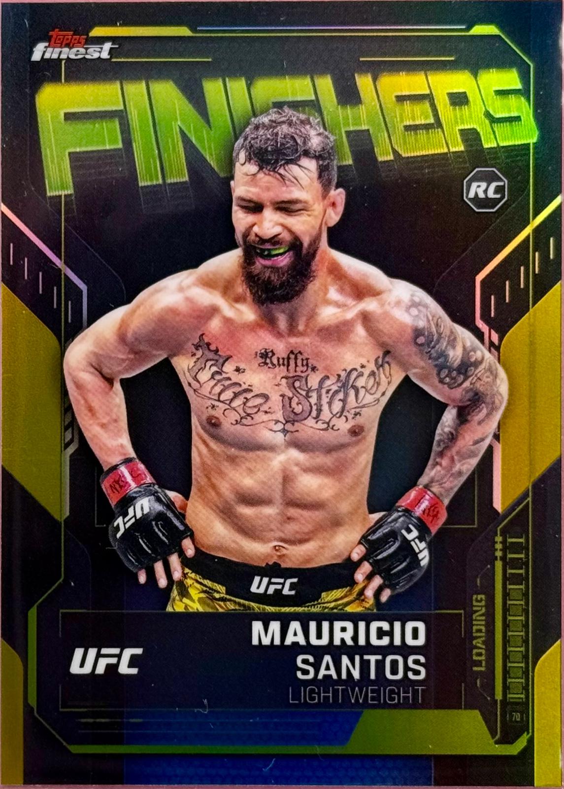 Mauricio Ruffy 2025 Topps Finest UFC Finishers #FN-25 Refractor