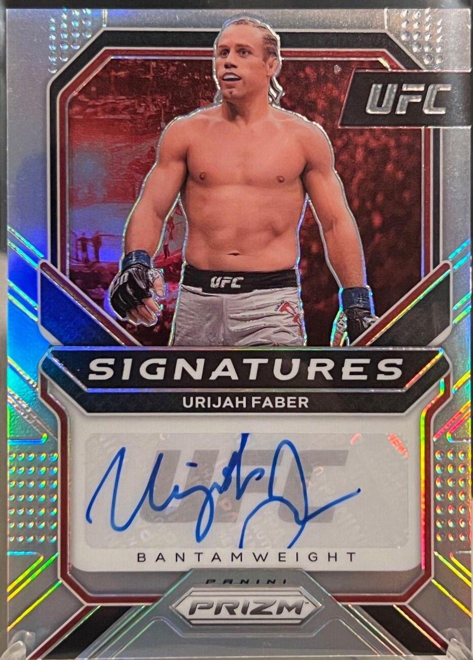 Urijah Faber 2021 Panini Prizm UFC Signatures #4 Silver