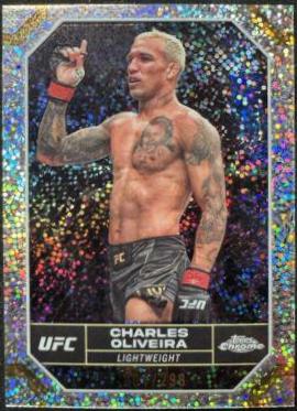 Charles Oliveira 2024 Topps Chrome UFC Base #42 Speckle Refractor
