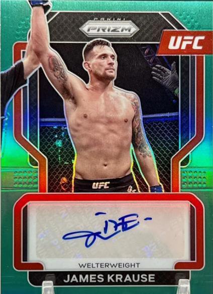 James Krause 2022 Panini Prizm UFC Signatures #21 Green