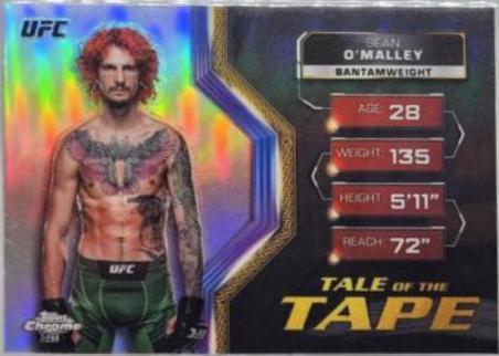 Sean O'Malley 2024 Topps Chrome UFC Tale of the Tape #TFT-5 Refractor