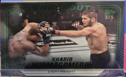 Khabib Nurmagomedov 2024 Topps Knockout UFC Base #97 Emerald