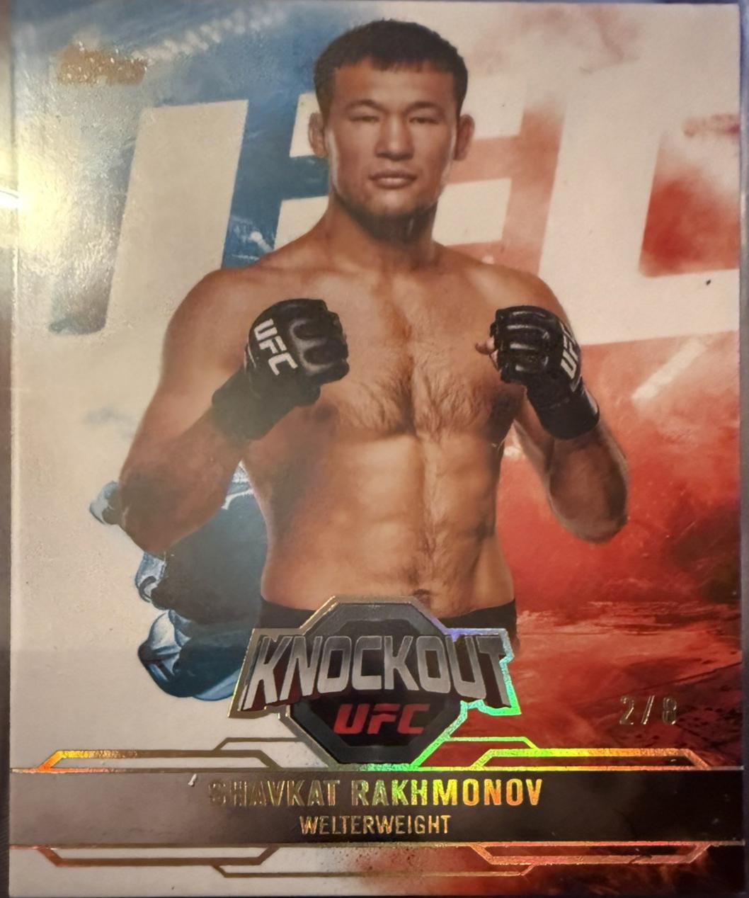 Shavkat Rakhmonov 2025 Topps Knockout UFC Base #45 Holo Gold