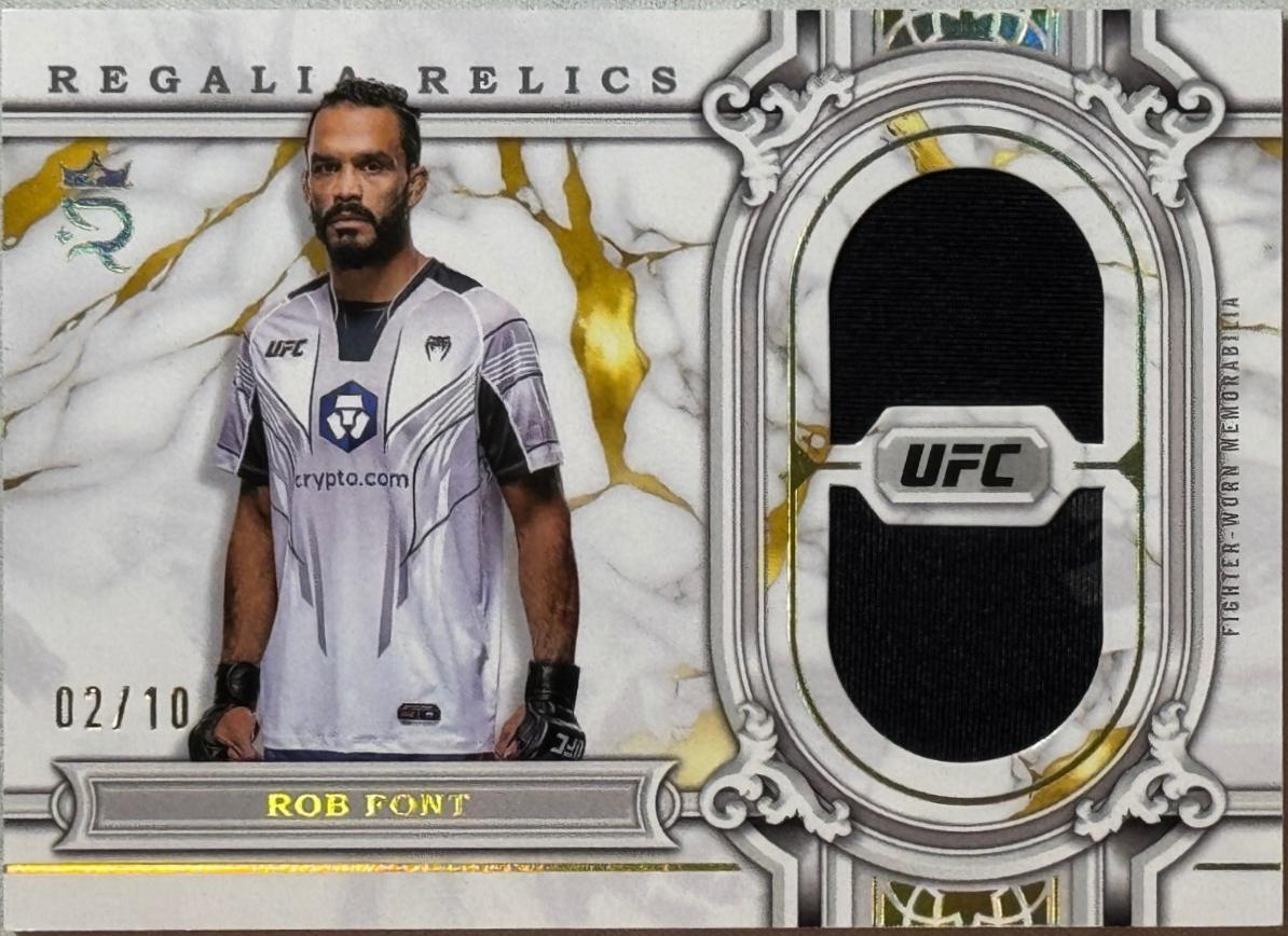 Rob Font 2024 Topps Royalty UFC Regalia Relics #RAR-7 Gold