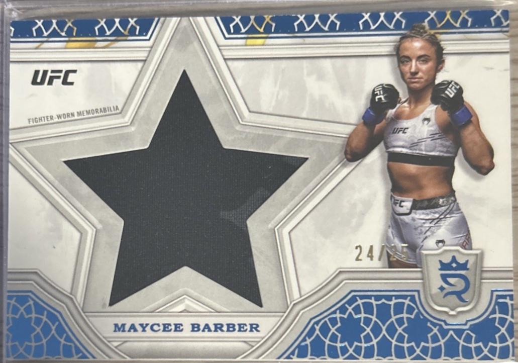Maycee Barber 2024 Topps Royalty UFC Star Relics #SRR-39 Blue