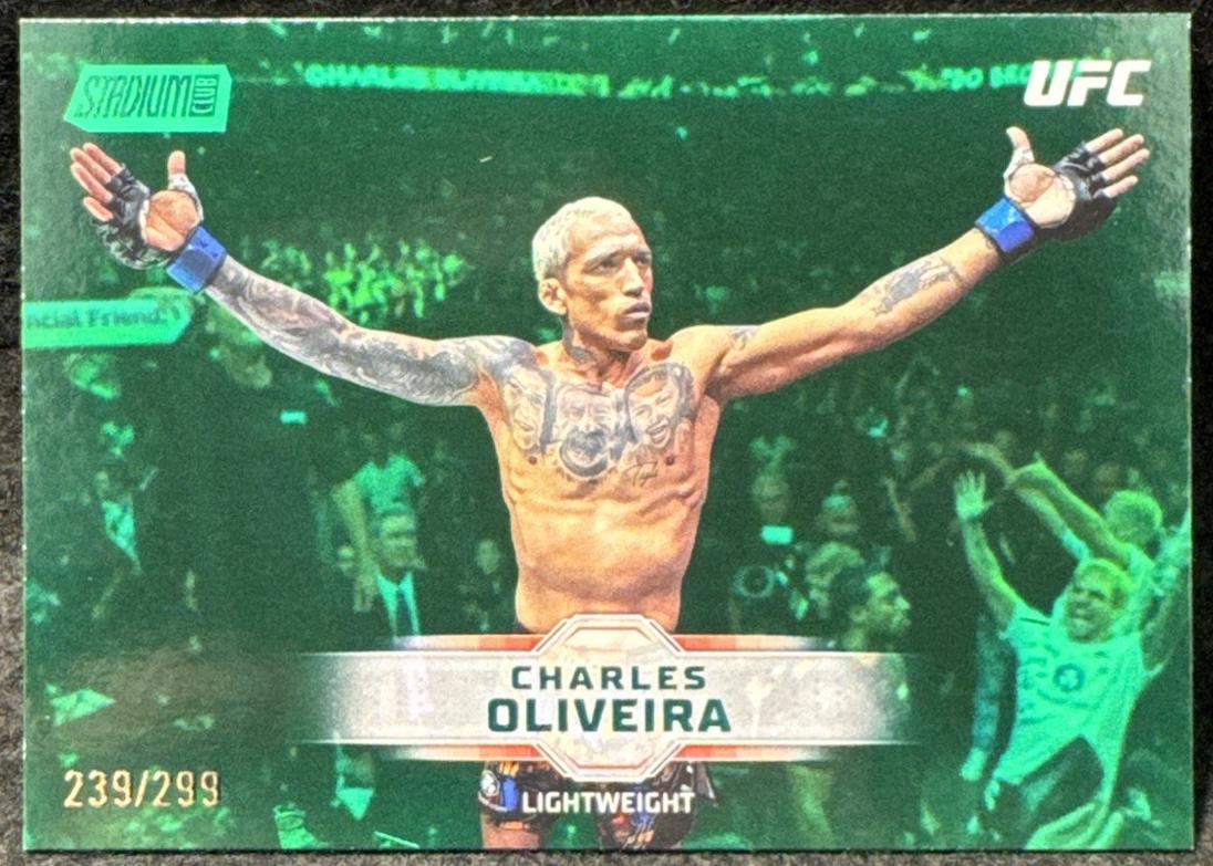 Charles Oliveira 2026 Topps Stadium Club UFC Base #45 Lime Green