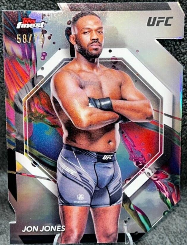 Jon Jones 2024 Topps Finest UFC Base Common #61 Die-Cut Refractor