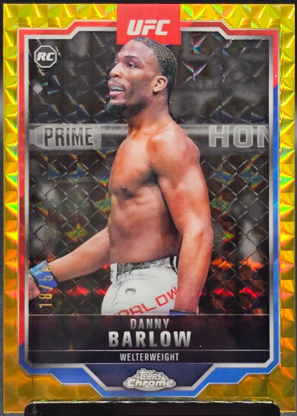 Danny Barlow 2025 Topps Chrome UFC Base #179 Gold Geometric Refractor