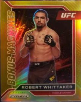 Robert Whittaker 2022 Panini Prizm UFC Bonus Machines #3 Gold