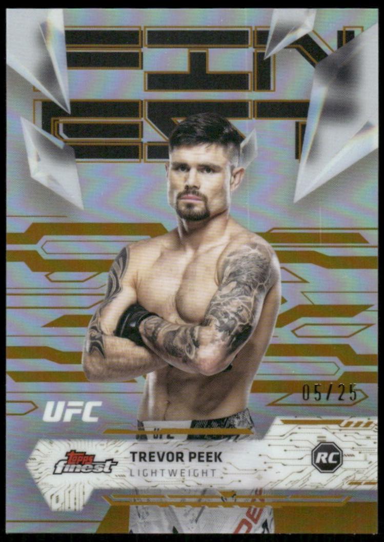 Trevor Peek 2025 Topps Finest UFC Base Uncommon #139 Gold Refractor