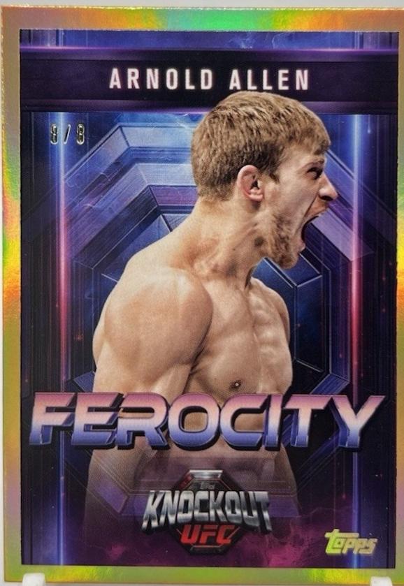 Arnold Allen 2025 Topps Knockout UFC Ferocity #FE-25 Gold