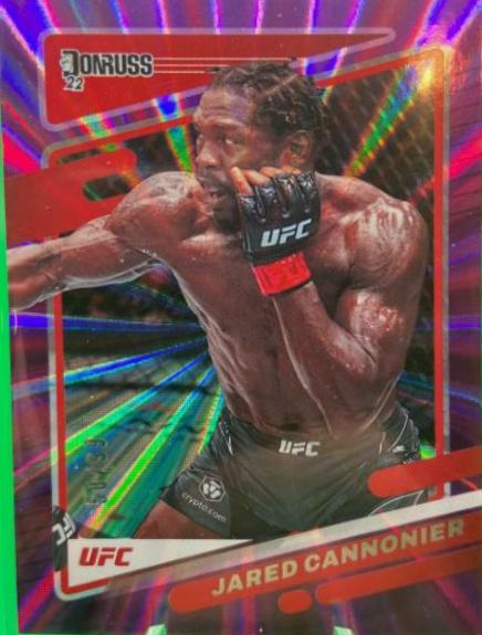 Jared Cannonier 2022 Panini Donruss UFC Base #51 Purple Laser