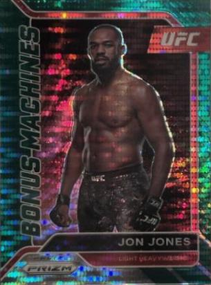 Jon Jones 2022 Panini Prizm UFC Bonus Machines #23 Green Pulsar