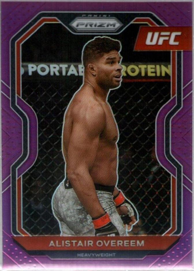 Alistair Overeem 2021 Panini Prizm UFC Base #56 Purple