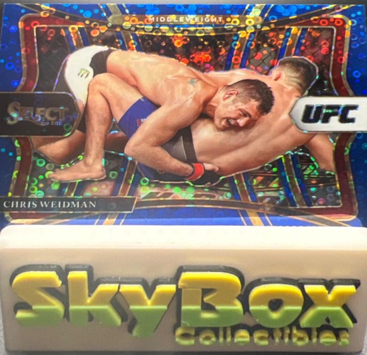 Chris Weidman 2021 Panini Select UFC Premier Level #176 Blue Disco