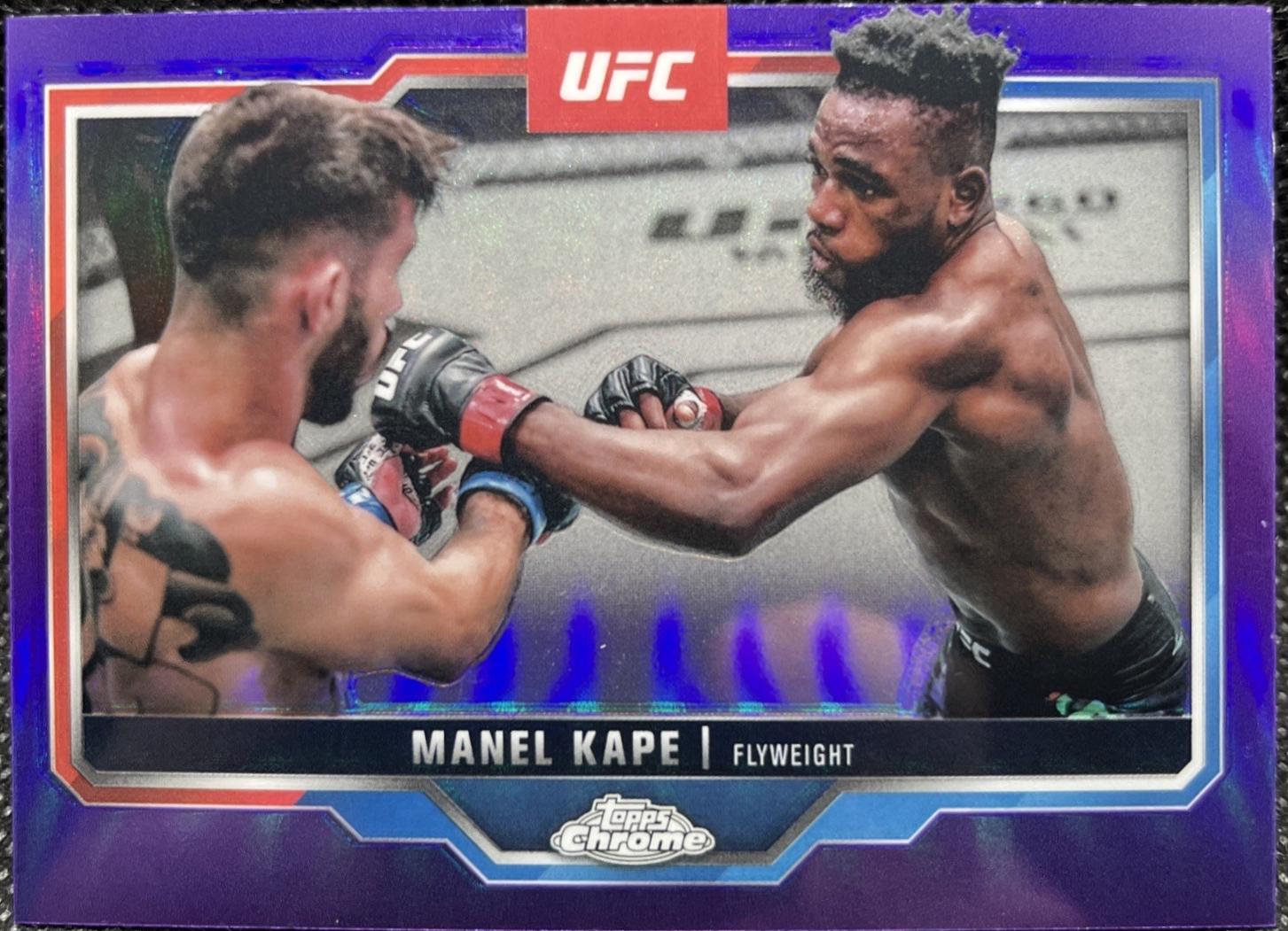 Manel Kape 2025 Topps Chrome UFC Base #58 Purple Refractor