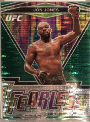 Jon Jones 2021 Panini Prizm UFC Fearless #25 Green Pulsar