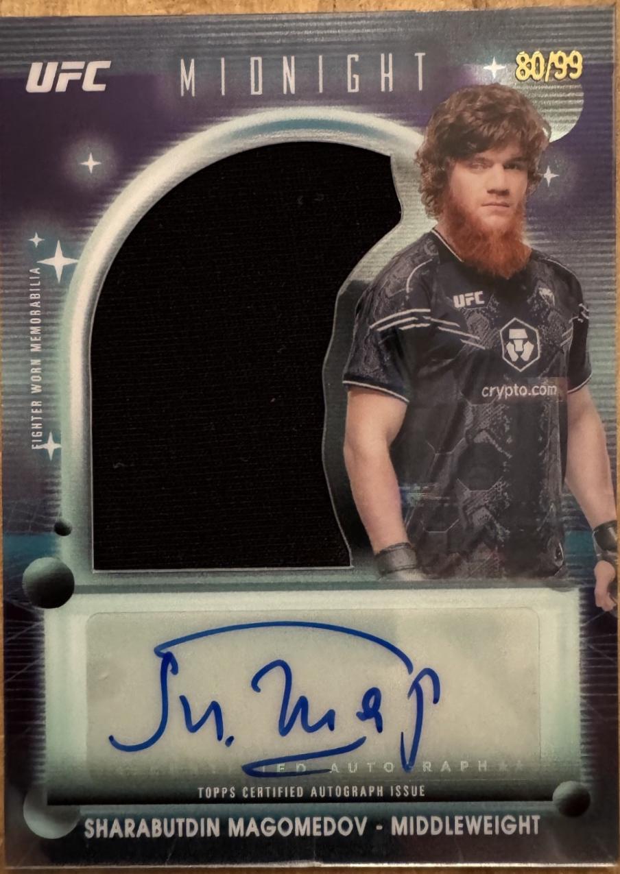 Shara Magomedov 2025 Topps Midnight UFC Relic Autographs #VRA-SM Twilight
