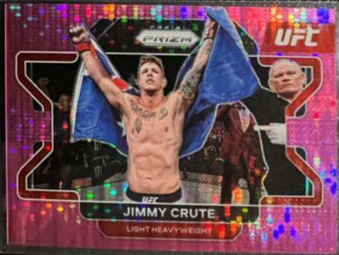 Jimmy Crute 2022 Panini Prizm UFC Base #73 Pink Pulsar