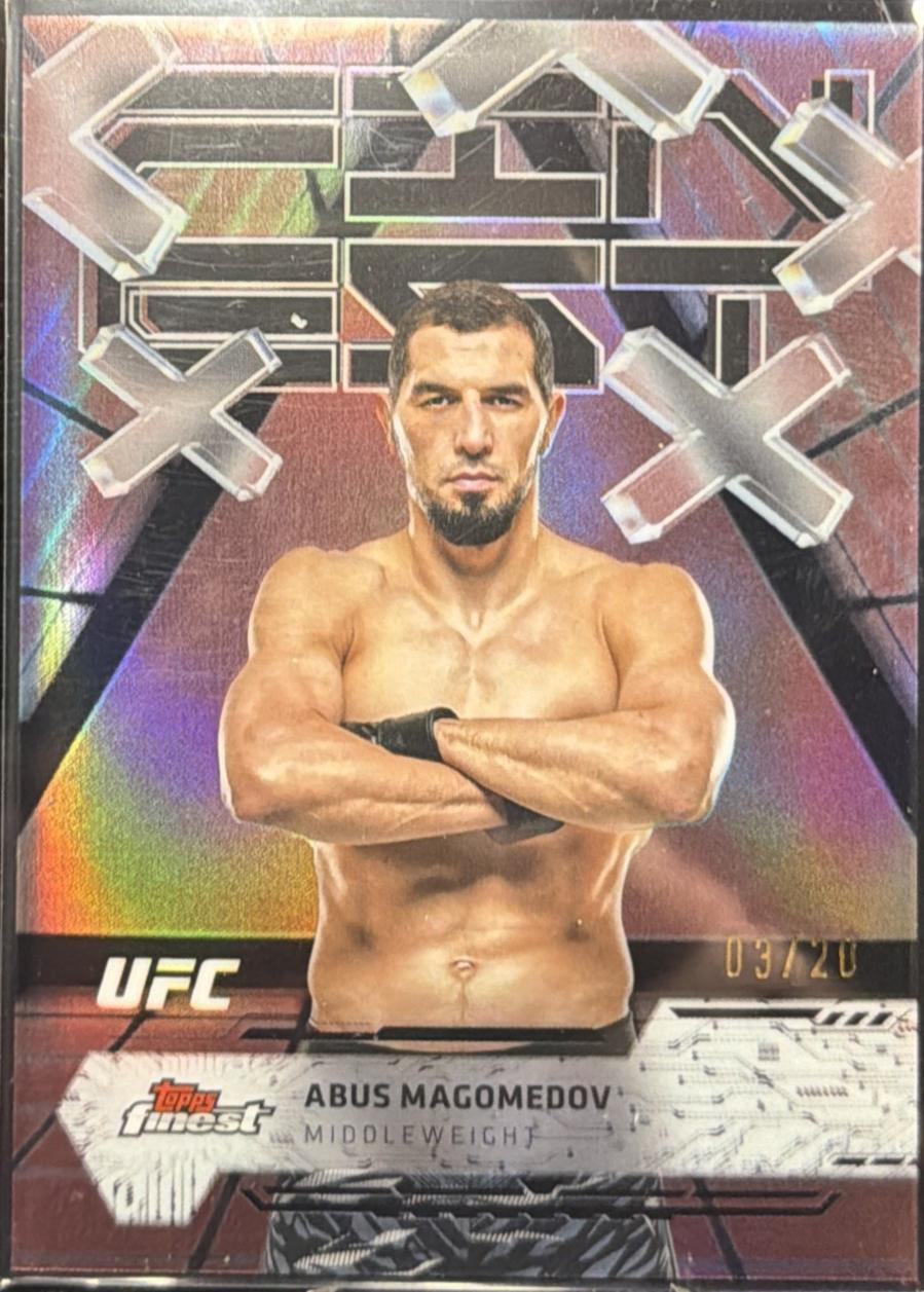 Abus Magomedov 2025 Topps Finest UFC Base Common #64 Red Black Vapor Refractor