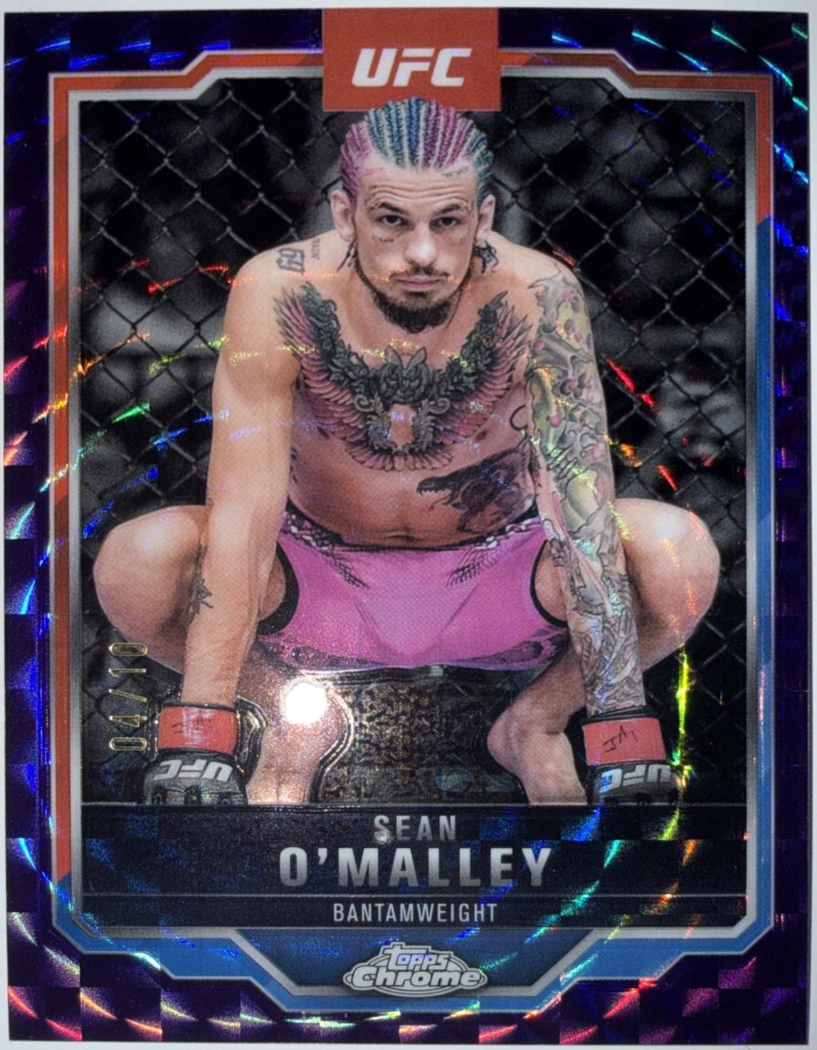 Sean O'Malley 2025 Topps Chrome Sapphire UFC Base Sapphire #1 Purple Sapphire