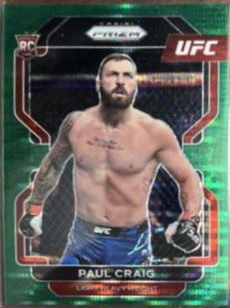 Paul Craig 2022 Panini Prizm UFC Base #170 Green Pulsar