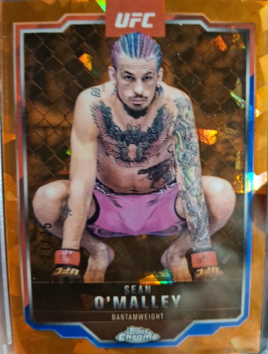 Sean O'Malley 2025 Topps Chrome Sapphire UFC Base Sapphire #1 Orange Sapphire