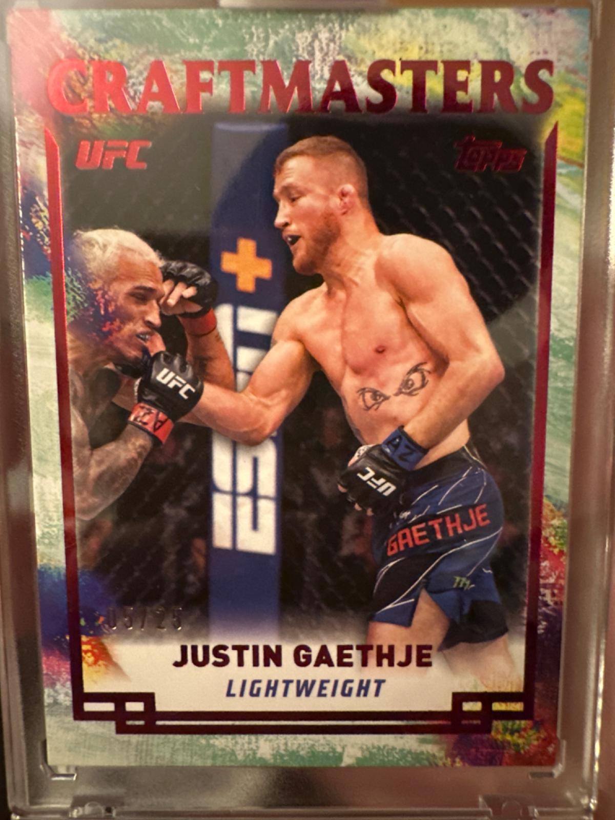 Justin Gaethje 2021 Panini Select UFC Concourse #95 Tie Dye