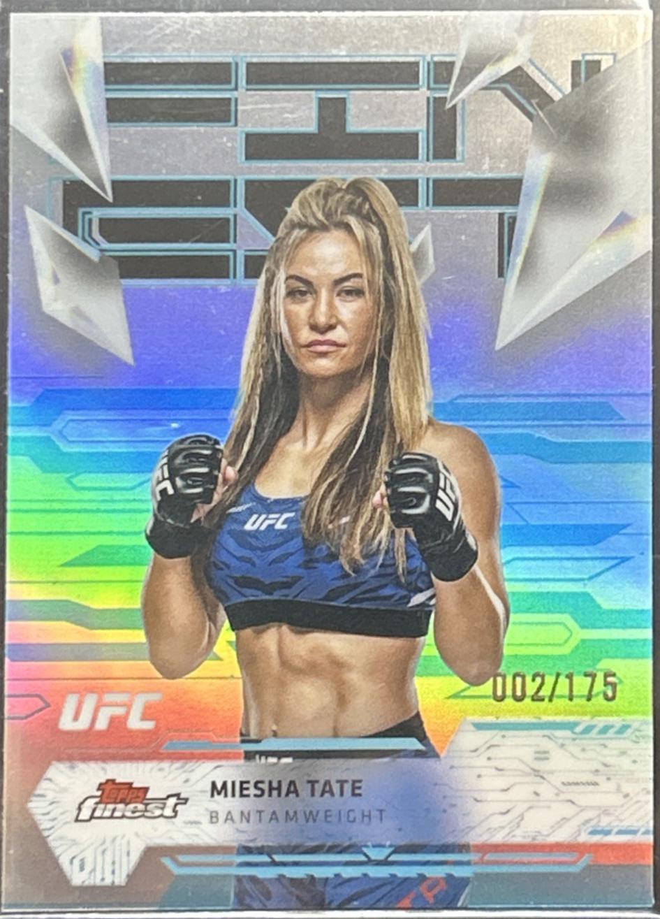Miesha Tate 2025 Topps Finest UFC Base Uncommon #165 Blue Refractor