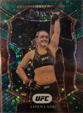 Aspen Ladd 2021 Panini Select UFC Octagonside #276 Green Disco