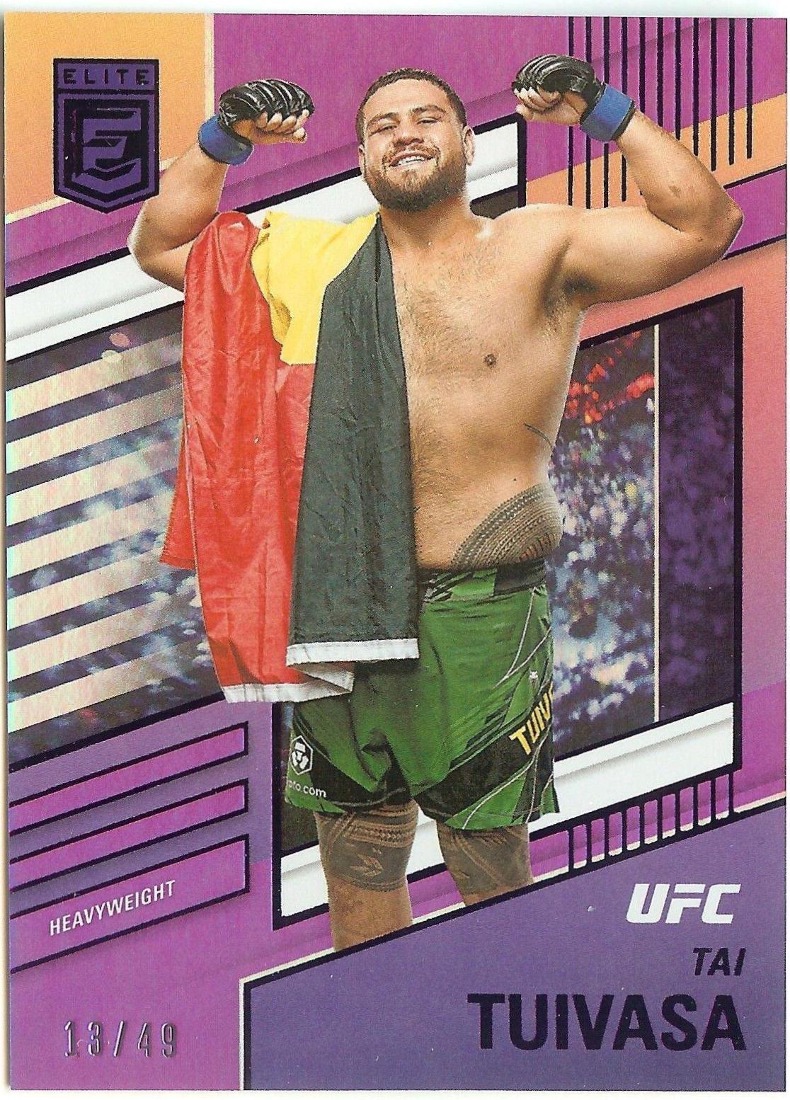 Tai Tuivasa 2022 Panini Chronicles UFC Base Elite #250 Purple