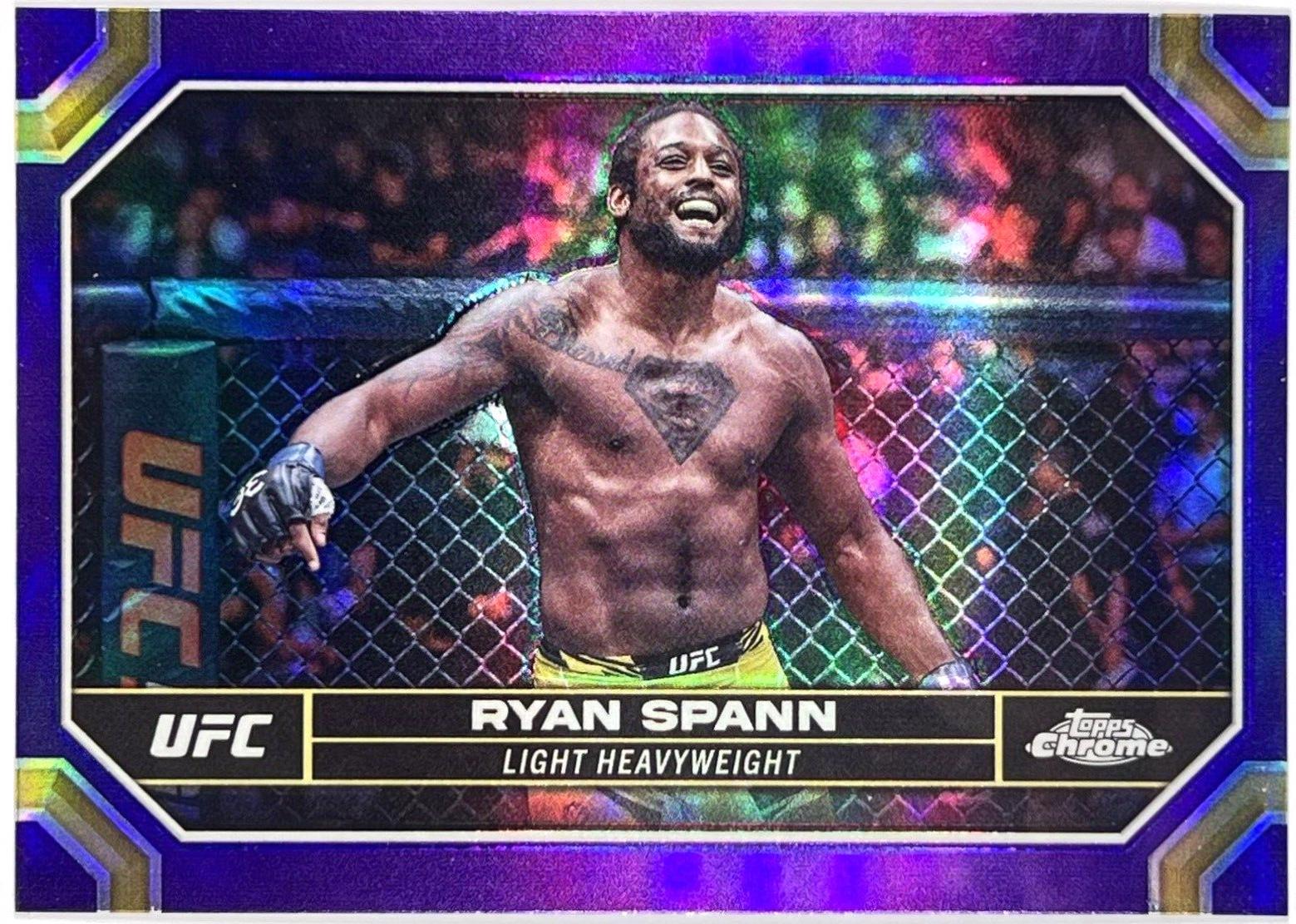 Ryan Spann 2024 Topps Chrome UFC Base #171 Purple Refractor