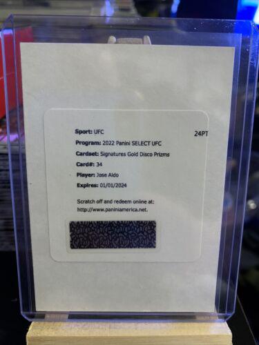 José Aldo 2022 Panini Select UFC Signatures #34 Gold Disco