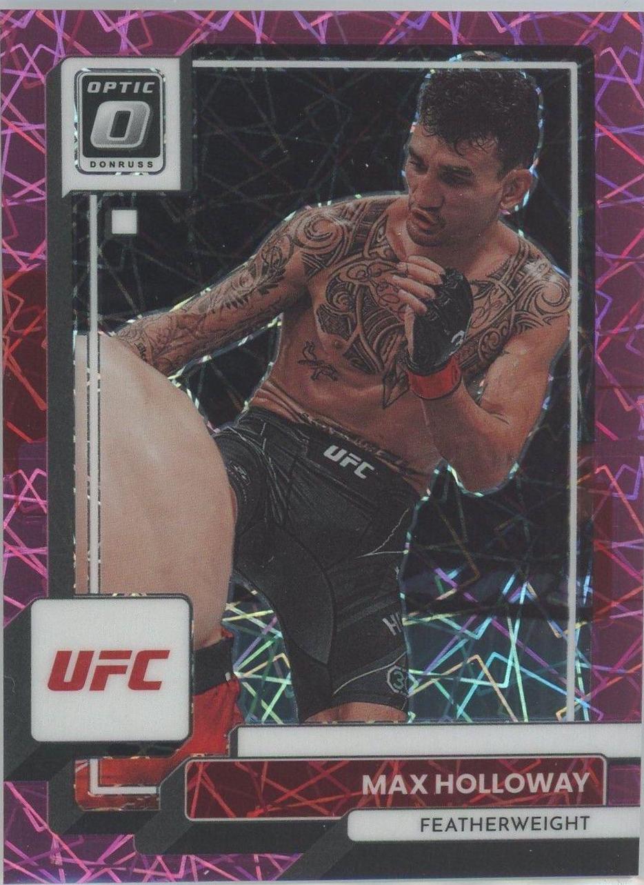 Max Holloway 2023 Panini Donruss Optic UFC Base #21 Pink Velocity