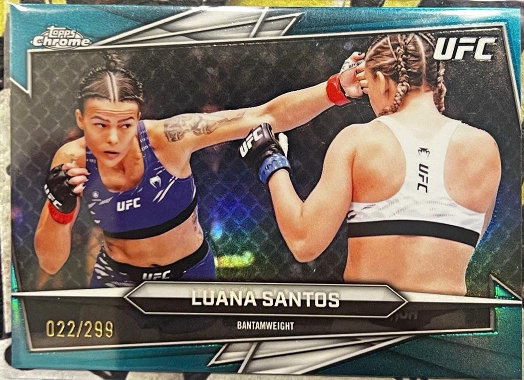 Luana Santos 2026 Topps Chrome UFC Base #167 Teal Refractor