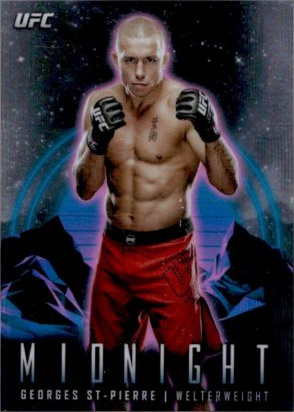 Georges St-Pierre 2024 Topps Midnight UFC Base #75 Black Light