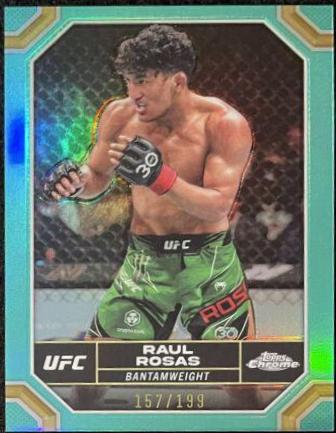 Raul Rosas 2024 Topps Chrome UFC Base #161 Aqua Refractor