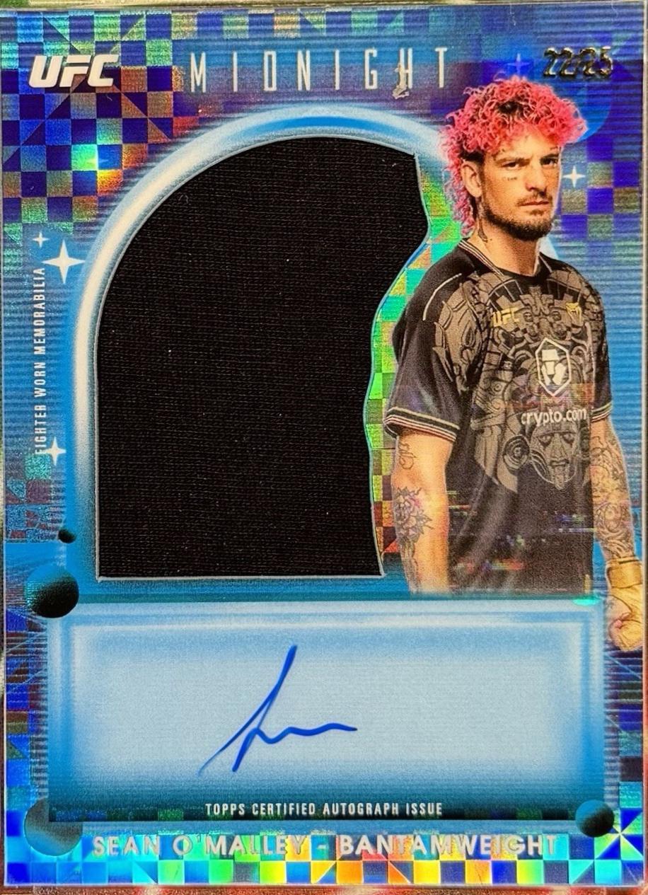 Sean O'Malley 2025 Topps Midnight UFC Relic Autographs #VRA-SO Moonrise