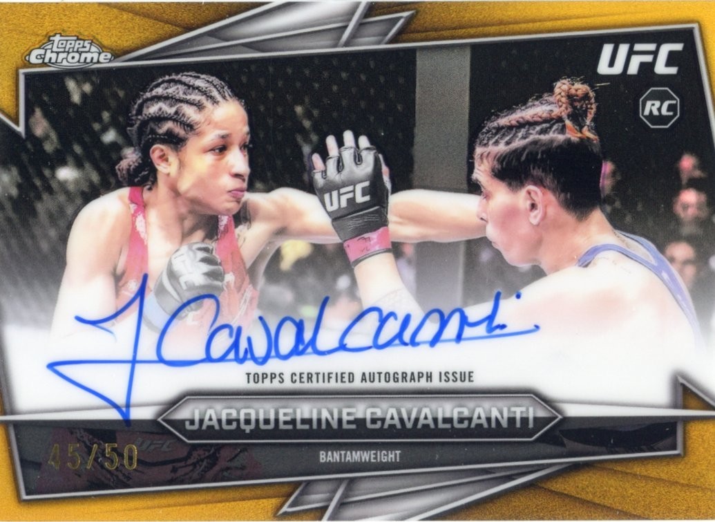 Jacqueline Cavalcanti 2026 Topps Chrome UFC Base Autographs #BAV-JC Gold Refractor