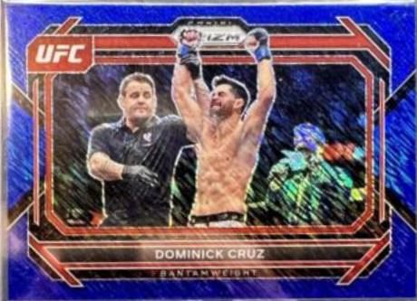 Dominick Cruz 2023 Panini Prizm UFC Base #90 Blue Shimmer