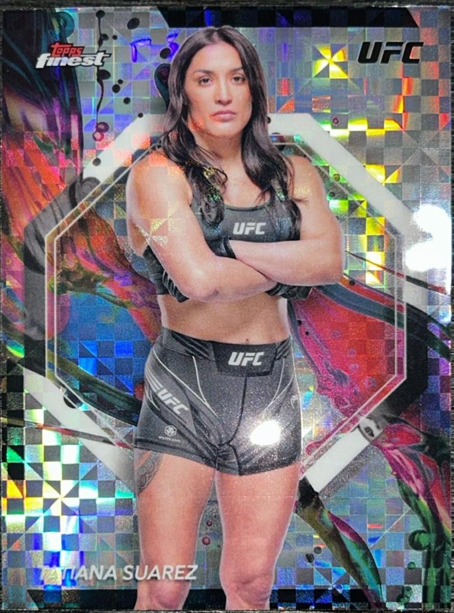 Tatiana Suarez 2024 Topps Finest UFC Base Common #39 Checkerboard Refractor