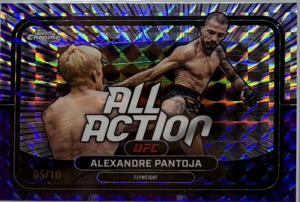 Alexandre Pantoja 2026 Topps Chrome UFC All-Action #AA-7 Purple Geometric Refractor
